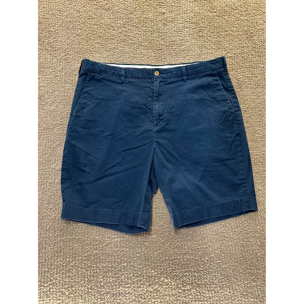 Polo Ralph Lauren Mens Navy Blue Stretch Classic Fit Chino Shorts Size 38